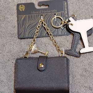 House of Harlow 1960 Black and Gold Key & Card Holder Set. VALENTINE'S SPECIAL ❤